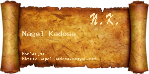 Nagel Kadosa névjegykártya